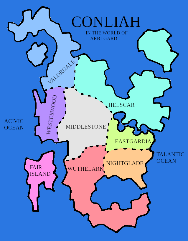 The continent of Conliah The continent of Conliah
