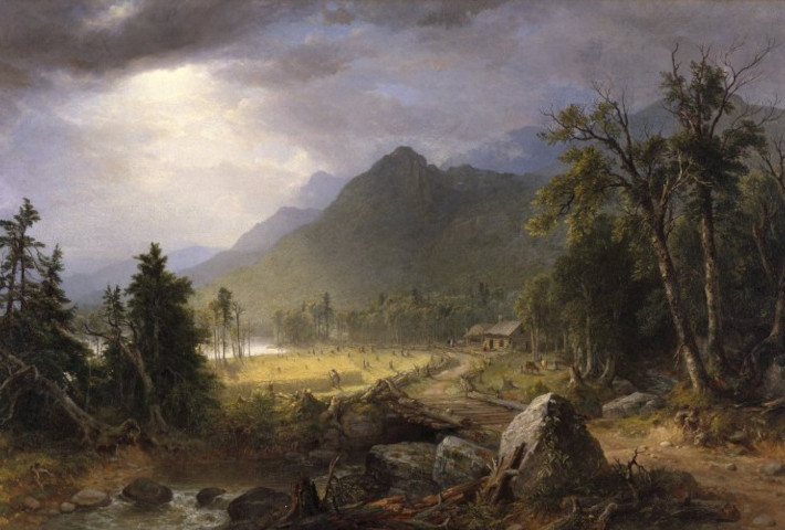 Middlestone is a vast fertile plain. The First Harvest in the Wilderness Asher B Durand