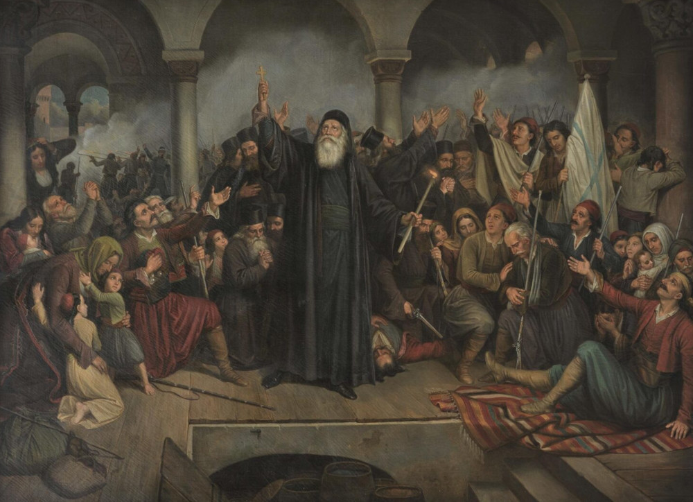 The Monastery of Arkadios by Theodoros Vryzakis The Monastery of Arkadios by Theodoros Vryzakis